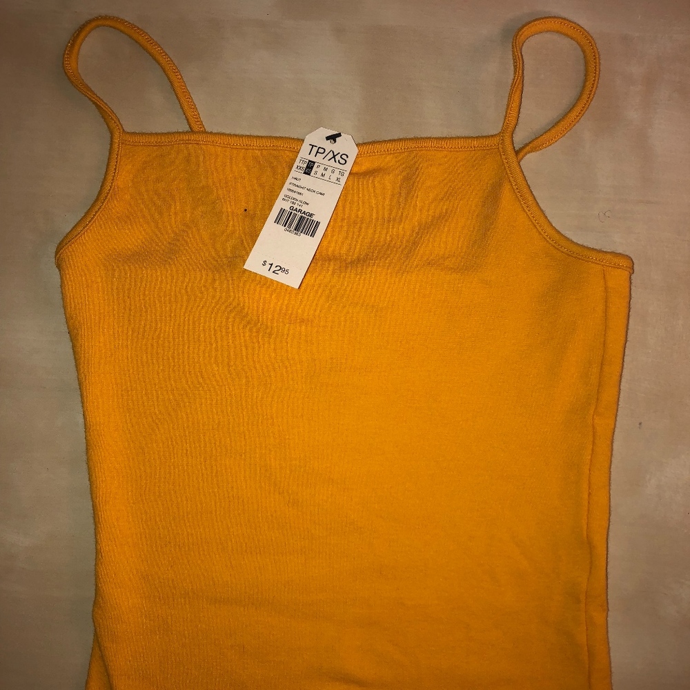 Garage Yellow Tank Top New with Tags XS